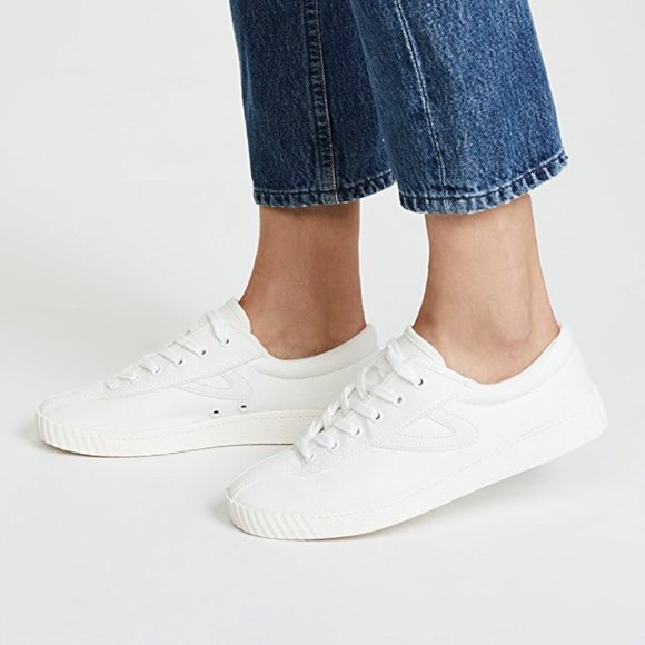 All white leather tretorn Clearance